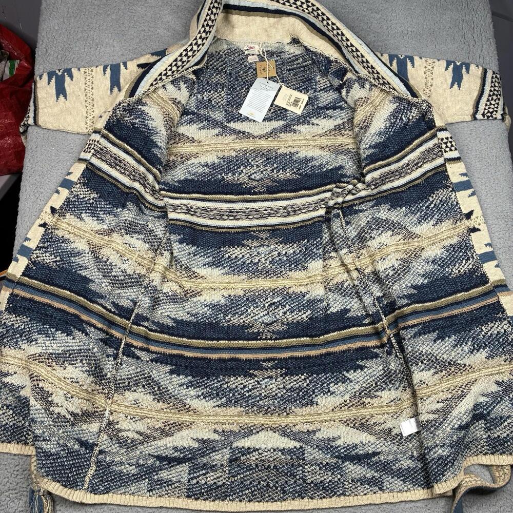 Faherty x B.Yellowtail Organic Cotton Belted Duster Cardigan Woman’s XL NWT - Picture 5 of 8